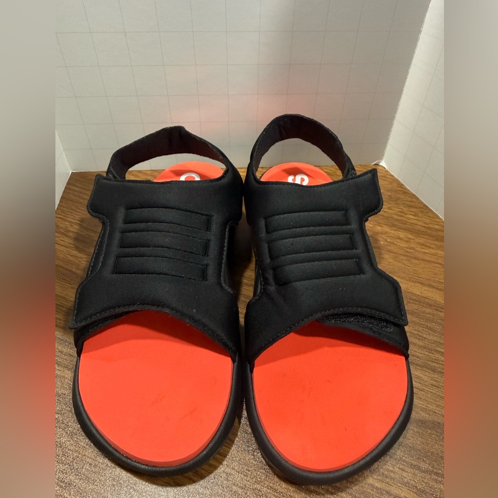 Adidas Boys 2 Comfort Swim Black and Red Sandals
